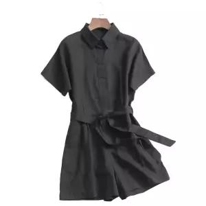 캐주얼 점프슈트 여름 롬퍼 캐쥬얼 건빵 참고 용 카키