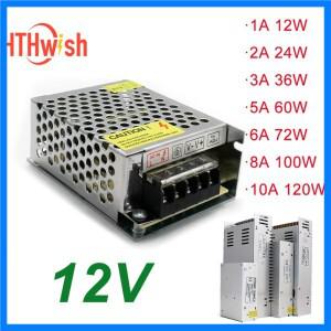 12V DC 전원 공급 장치 1A 2A 3A 5A 6A 8A 10A AC 110/220V ~ 12Volt 12W 24W 36W 60W 72W 100W 120W SMPS