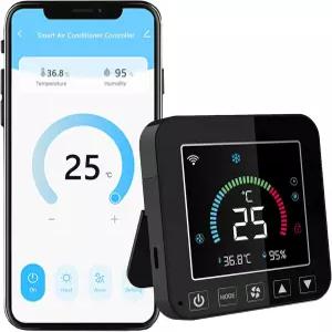 스마트 에어컨 컨트롤러 가정용 WiFi 온도 조절기 습도 센서가 있는 프로그래머블 휴대용 윈도우 AC 및