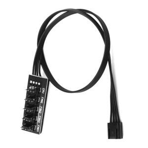 마더보드 5방향 쿨러 4핀 데스크탑 3핀 허브 PWM 어댑터 쿨링 전원 케이블 PC 컴퓨터 분배기