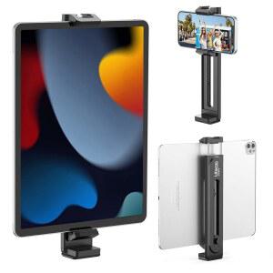 [미국배송] ULANZI 아이패드호환 휴대폰 삼각대 장착 어댑터 콜드 슈 ARCA 퀵 릴리스 플레이트 1/4인치 나사 장착용 범용 스마트폰 태블릿 홀더 아이폰호환 SURFACE PRO 등에 호환 가능