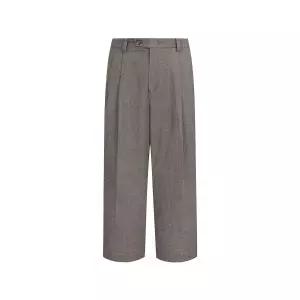 매장정품 SIEG [STEIN GARTEN] 베이지 코튼 투턱 헤링본 패턴 팬츠 (PHFAH4904)