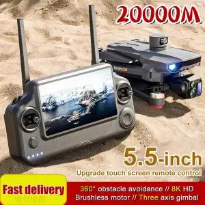 신제품 KY-001 GPS 드론 터치스크린 3축 짐벌 디지털 이미지 전송 브러시리스 장애물 회피 에어드롭 기능