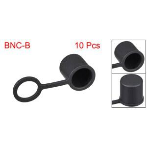 10PCS BNC 플러그 9MM 방진 내부 12 설치 커버 먼지 실리콘 포트 5MM 프로텍터 외부 검정색