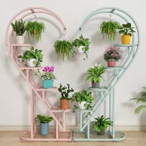하트모양 화분 정리대 선반 인테리어 철제 거실화분 베란다