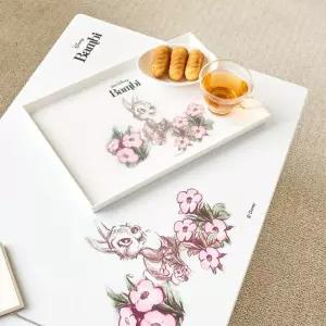 책상 좌식테이블 인테리어 접이식테이블 1인가구 디즈니 밥상 상 꽃 테이블