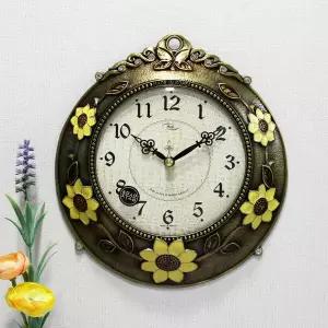무소음 일출 해바라기 신주도금 주물 벽시계 HCA-640G