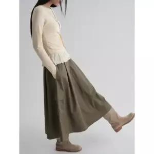 에잇세컨즈 8seconds 카고 롱 스커트  카키