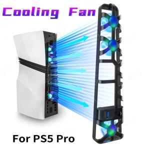 [호환품]PS5 Pro 냉각 팬용 외부 팬 USB 포트 조용한 쿨러 PlayStation 5 디스크 및 디지털 에디션용 조정