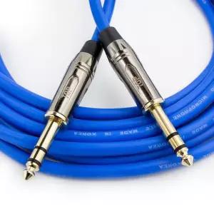 [HDTOP] 국산 메탈 5.5 스테레오 TRS 케이블 블루 3M HT-TP3829