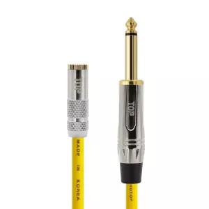 [HDTOP] 국산 메탈 3.5스테레오 암 5.5모노 케이블 옐로우 20M HT-TP4904