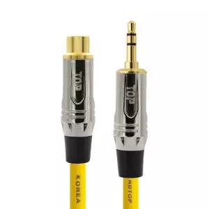 [HDTOP] 국산 메탈 RCA암 TO 3.5스테레오 케이블 옐로우 50M HT-TP4994
