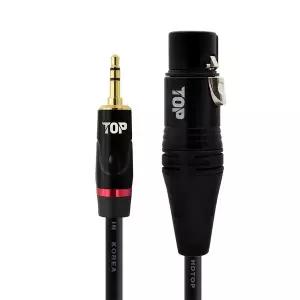 [HDTOP] 국산 3.5스테레오 TO XLR암 마이크 케이블 블랙 2M HT-TP5244