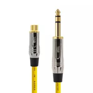 [HDTOP] 국산 메탈 RCA 암 TO 5.5 스테레오케이블 옐로우 7M HT-TP5016