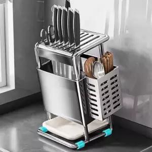 304 스텐칼꽂이 싱크대칼꽂이 거치대 보관함 원색 중식도