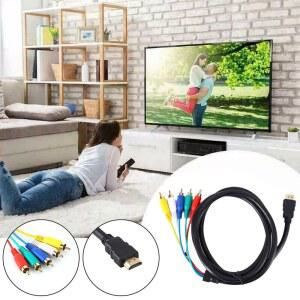 rgbtohdmi HDMI to RCA 케이블 5RCA HD 어댑터 RGB 구성 요소 오디오 AV 비디오 변환 K8U4
