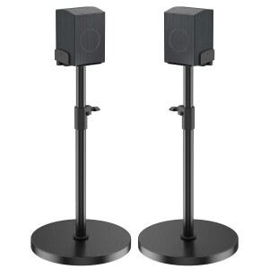 삼성 스피커 스탠드용 헤비 듀티 플로어 스탠드 - 높이 조절 가능 HW-Q990C HW-Q990D 후면 및 위성 스피커용 서라운드 사운드 29 u201D에서 37.5 u201D까지 확장 최대 30Lbs
