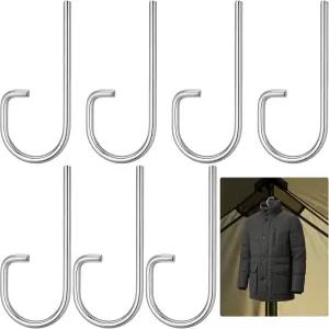 오토링 8개 헤비 듀티 얼음 낚시 쉼터 후크 스테인리스 스틸 허브 코트 액세서리 야외 캠핑 텐트 사냥