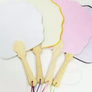 한지부채 꽃 5개 전통부채만들기 손잡이부채 부채꾸미기 종이부채만들기 옛날부채