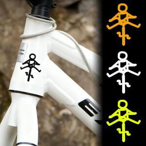 3PCS 자전거 타는 동안 조심하세요 스티커 반사 도로 MTB 탑 튜브 프레임 자체 접착 비닐 데칼 액세서리