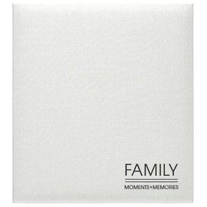 몰든 인터내셔널 디자인 5 업 4x6 패밀리 모먼트 + 메모리즈 라이트 그레이 패브릭 포스트 바운드 사진 앨범 하드 커버