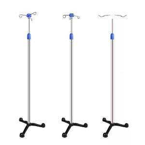 링거스탠드거치대 수액걸이 스테인레스 폴대 4훅 1 홀더 닝겔 디스크 높이