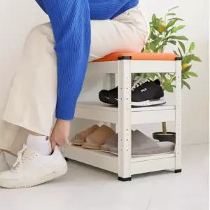 좁은현관 공간활용 벤치 의자 신발수납장 정리함 보관대 슈즈홀더 운동화 구두
