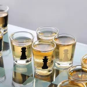 체스판 술잔보드게임 체스술게임 플라스틱컵 접이식