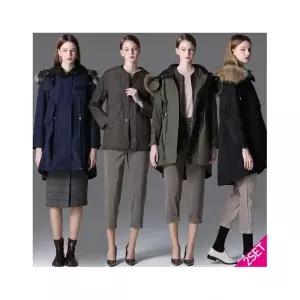 르오트 2SET 스텔라 천연라쿤퍼 야상점퍼 + 구스점퍼 2종세트