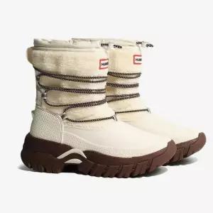 [백화점 정품] 헌터 [WOMEN] 시어링 인슐레이티드 숏 스노우부츠 화이트윌로우 WF04HERWLT