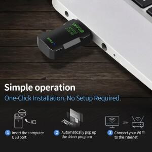 AX900 USB WiFi 6 블루투스 5.4 어댑터 2in1 동글 듀얼 밴드 2.4G 및 5GHz 네트워크 무선 수신기 Windows 1