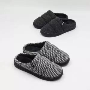 /베리콕 패턴 여자 패딩슬리퍼 겨울 털안감 방한실내화