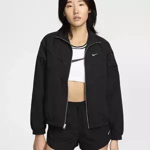 [나이키]M 나이키자켓 JQK FV6305-010 윈드러너 여성 루즈 UV 우븐 풀집 재킷