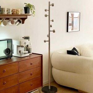 가게 스테인리스 진열대에 옷걸이 행거 벽걸이 블랙 플라스틱 버블볼 스텐 심플 스탠드 암반 90cm size 받침대