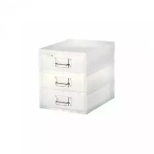 스모그 - 중형 3단 멀티박스 소품정리함 시스맥스 아이박스 소품 수납 (WFK5U76)