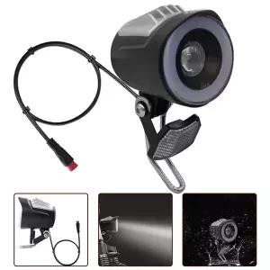 전기 자전거 전동 Ebike LED 헤드라이트 프론트 라이트 스포트라이트 2 핀 방수 커넥터 범용 액세서리 6V-4