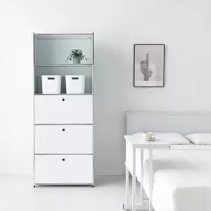 거실수납장 미드센츄리 모듈수납장 거실장 5단 수납 선반장 (WFK5Y90)