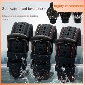 GT 미도 헬스맨 시티즌용 소프트 실리콘 시계 밴드, 남성용 통기성 팔찌 스트랩, 스포츠 고무, 20mm, 24mm