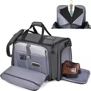 HILONMON 여행용 의류 더플백 노트북 수납공간 RFID 차단 컨버터블 수트백 이름 탭 포켓 캐리 온 투인원
