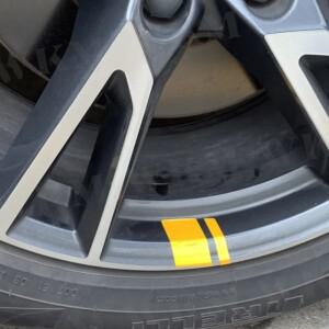 6PCS 자동차 휠 허브 장식 스티커 림 반사 타이어 튜닝