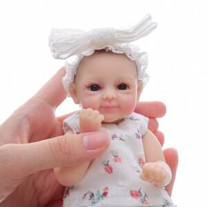 몽테조이 클로버레이 8인치 풀바디 소프트 실리콘 리얼리스틱 리본 베이비 돌  큐트 솔리드 인형 수제  장