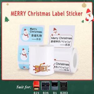 오리지널 Niimbot 메리 크리스마스 접착 라벨 B21 B3S B203 산타 클로스 디자인 선물 축제 장식 페이퍼 카