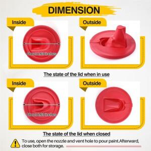 파니식 A84E-세이큐어 씰 2팩 접이식 페인트 캔 뚜껑 커버 (1갤런 용기용 스파우트 및 통기구  내장형 디자