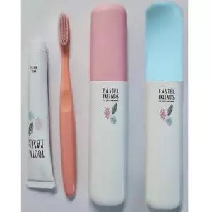 칫솔 치약 양치컵 2개 빵아여행용세트 휴대용