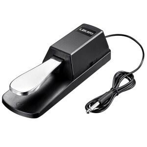 [미국배송] LEKATO SUSTAIN PEDAL FOR KEYBOARDS MIDI 디지털 피아노 유니버설 페달 극성 스위치 1/4인치 6.35MM 입력 플러그 장착 YAMAHA CASIO ROLAND KORG BEHRINGER MOOG 사용 가능