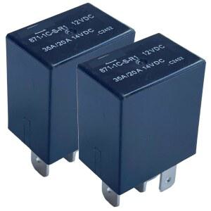 [미국배송] 2PCS 871-1C-S-R1 12V 마이크로 ISO 280 5핀 SPDT 자동차 릴레이 35A/20A 밀봉 저항 포함 - FREIGHTLINER 23-13265-011 / INTERNATIONAL 3571998C1 VOLVO 20754835에 적합