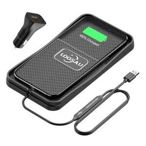 무선 자동차 충전기 고속 패드 12 S23 15W 비슬립 S22 15 S20 14 13 ANDROID용 MAX 충전기 삼성 전화 PRO LOOSAU 충전 16 17