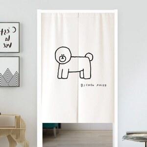 귀여운 바란스커튼 트임형 중문 방문 가림막 폭 카페 높이 방 현관