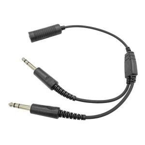 [미국배송] 조종사 항공기 헤드셋 컨버터 케이블 넥서스 TP-120 잭 군용 배선 저임피던스용 JUYODE U174/U 헬리콥터 헤드셋에서 GA 듀얼 플러그 일반 항공 헤드폰 커넥터 연결