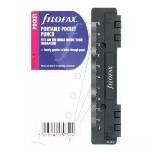 필로팩스 오거나이저 액세서리 휴대용 홀 펀치 1100ml x 8.9cm(5.125 100ml12인치) 블랙 포켓 사이즈 (B210